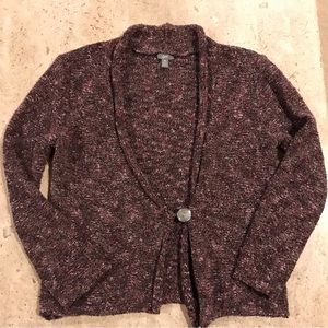 J. Jill Purple Knit Cardigan Size MP medium petite